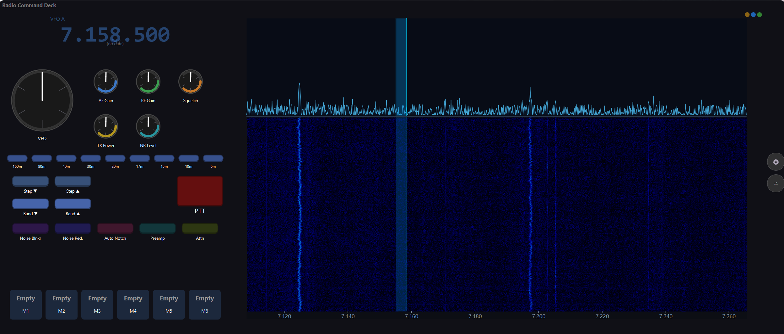 Radio Command Deck controller view